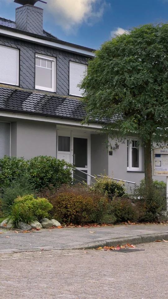 Blich auf das Ferienhaus Dallacker in Duhnen bei Cuxhaven