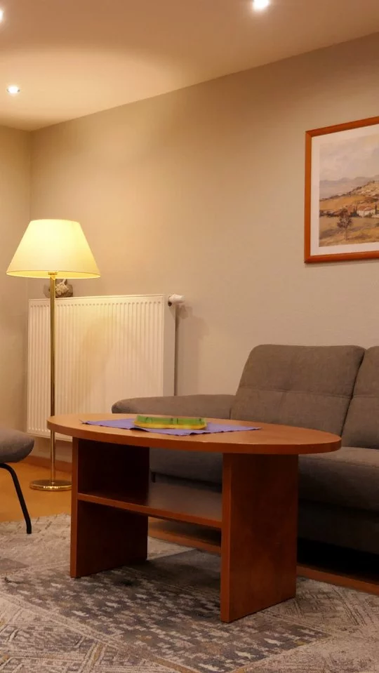 Wohnzimmer einer Ferienwohnung im Dallacker für bis zu 2 Personen