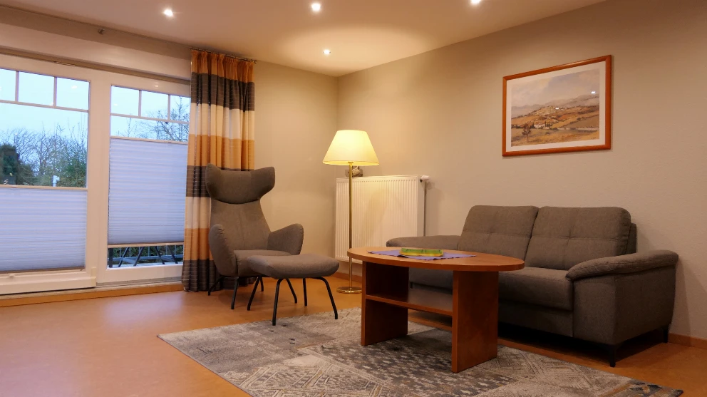 Wohnzimmer einer Ferienwohnung im Dallacker für bis zu 2 Personen