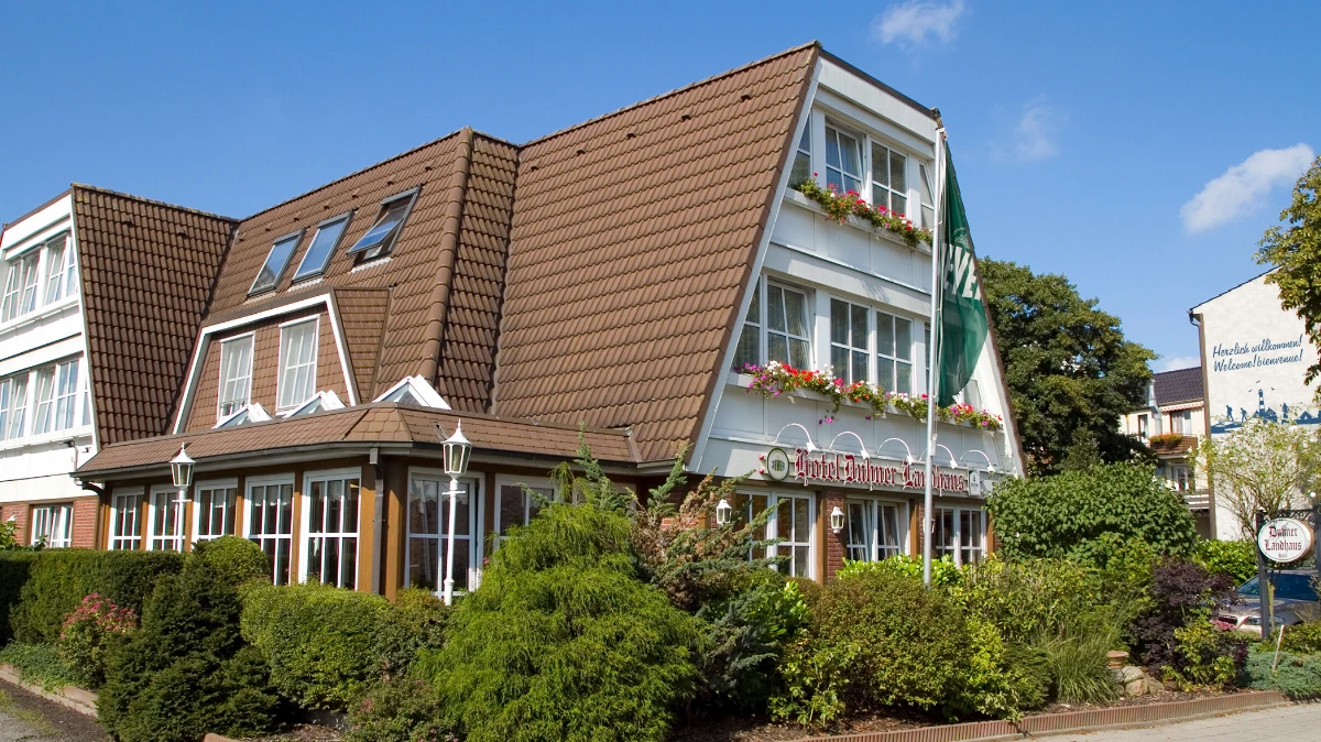 Sicht auf das Hotel Duhner Landhaus in Duhnen bei Cuxhaven