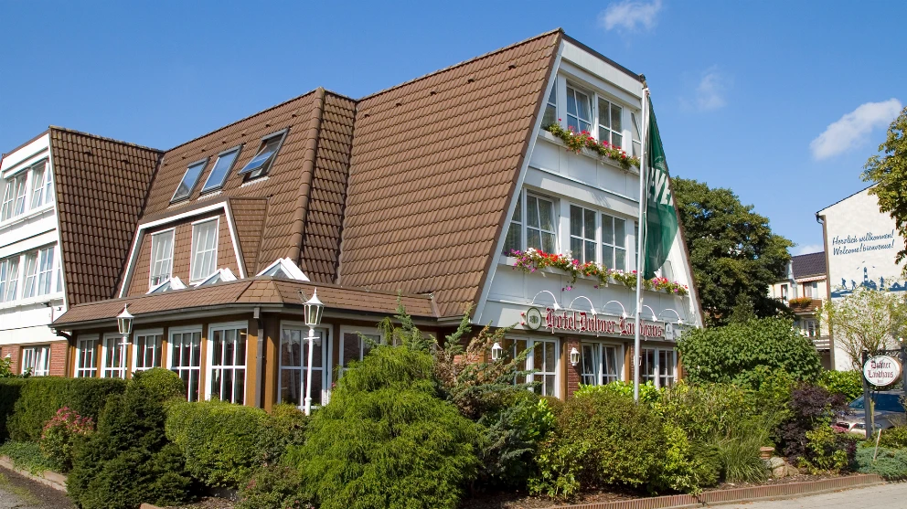 Sicht auf das Hotel Duhner Landhaus in Duhnen bei Cuxhaven