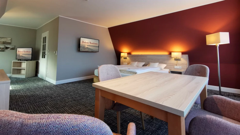 Geräumiges Doppelzimmer im Hotel Duhner Landhaus