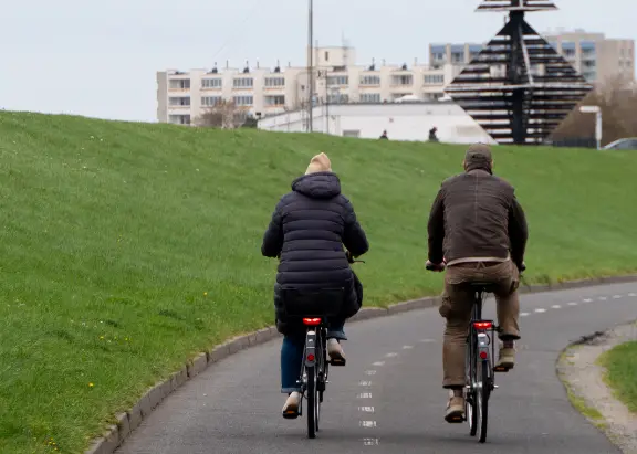 Radfahren von Duhnen in Richtung Döse und Kugelbake
