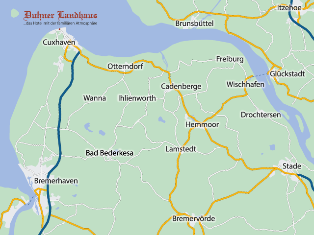 Karte vom Elbe-Weser-Dreieck